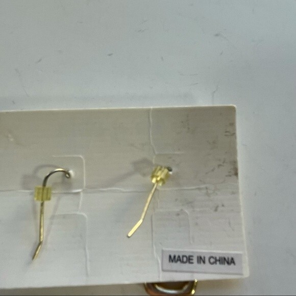 Lia Sophia Gold Tone Rectagle With Clear Crystal Dangle Earrings - Picture 6 of 6